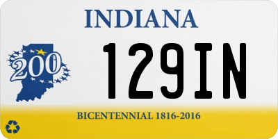 IN license plate 129IN