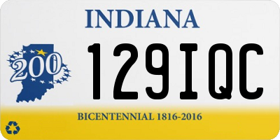 IN license plate 129IQC