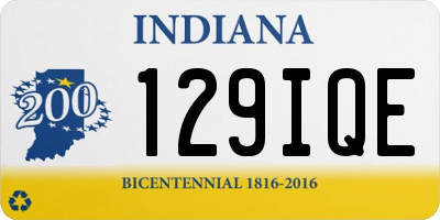 IN license plate 129IQE