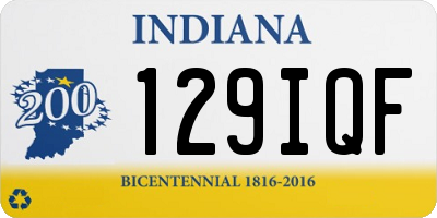 IN license plate 129IQF