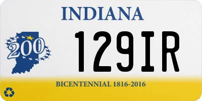IN license plate 129IR