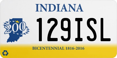 IN license plate 129ISL