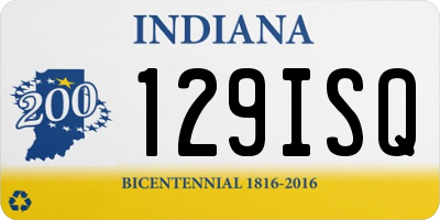 IN license plate 129ISQ