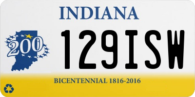 IN license plate 129ISW