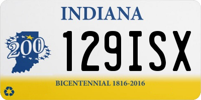 IN license plate 129ISX