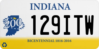 IN license plate 129ITW