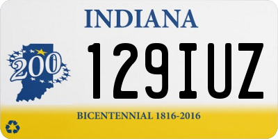 IN license plate 129IUZ