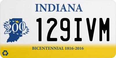 IN license plate 129IVM