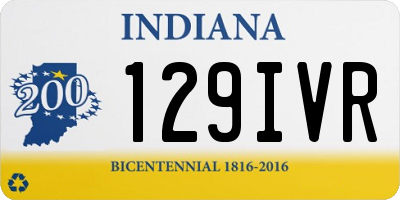 IN license plate 129IVR