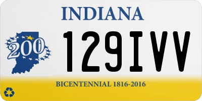 IN license plate 129IVV