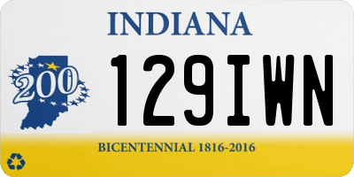 IN license plate 129IWN
