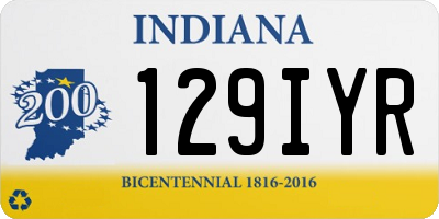 IN license plate 129IYR