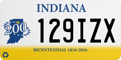 IN license plate 129IZX