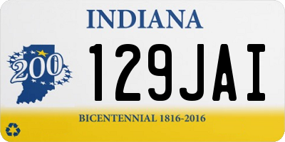 IN license plate 129JAI