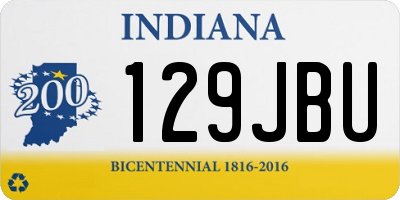 IN license plate 129JBU
