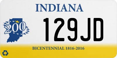 IN license plate 129JD