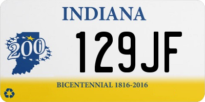 IN license plate 129JF