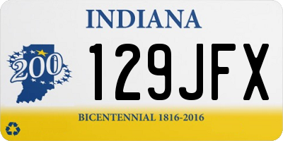 IN license plate 129JFX