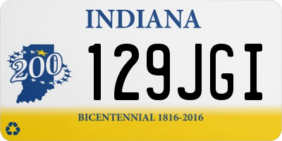 IN license plate 129JGI