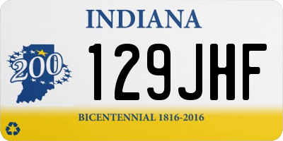 IN license plate 129JHF