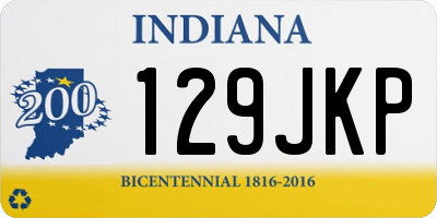 IN license plate 129JKP