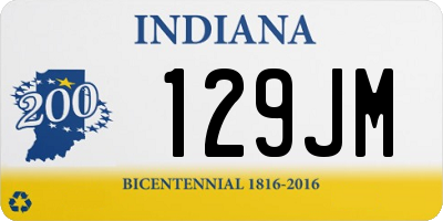 IN license plate 129JM