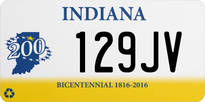 IN license plate 129JV