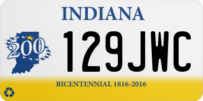 IN license plate 129JWC
