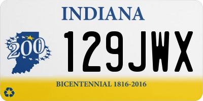 IN license plate 129JWX