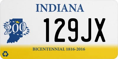IN license plate 129JX