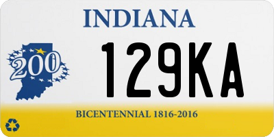 IN license plate 129KA