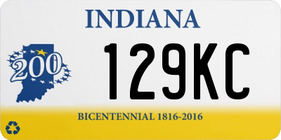 IN license plate 129KC