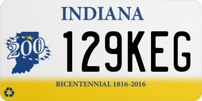 IN license plate 129KEG