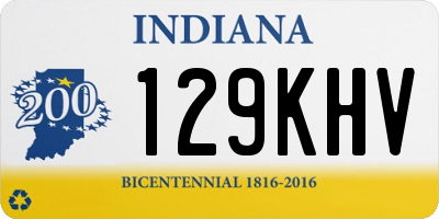IN license plate 129KHV