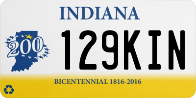 IN license plate 129KIN