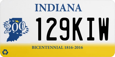 IN license plate 129KIW