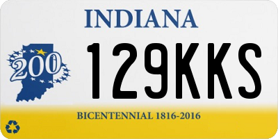 IN license plate 129KKS