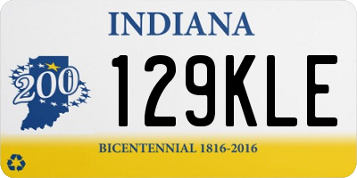 IN license plate 129KLE