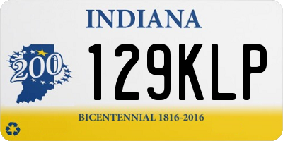 IN license plate 129KLP