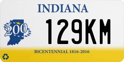 IN license plate 129KM