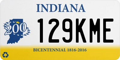 IN license plate 129KME