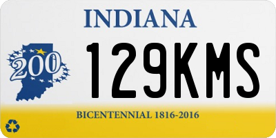 IN license plate 129KMS