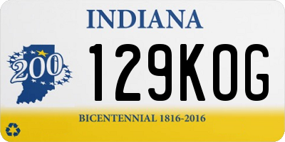 IN license plate 129KOG