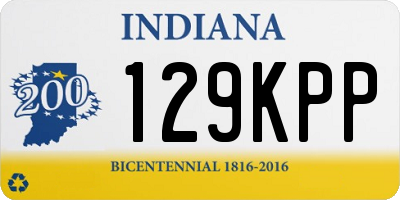 IN license plate 129KPP