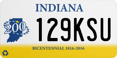 IN license plate 129KSU