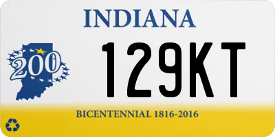 IN license plate 129KT