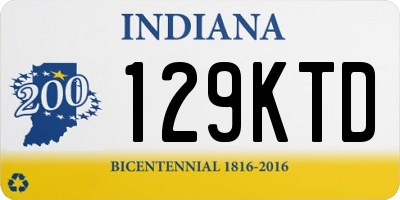 IN license plate 129KTD
