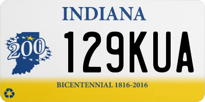 IN license plate 129KUA