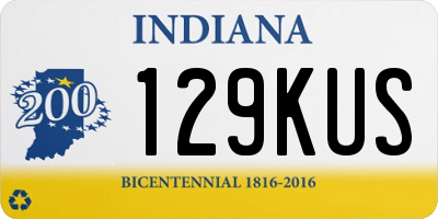 IN license plate 129KUS