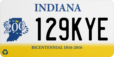 IN license plate 129KYE